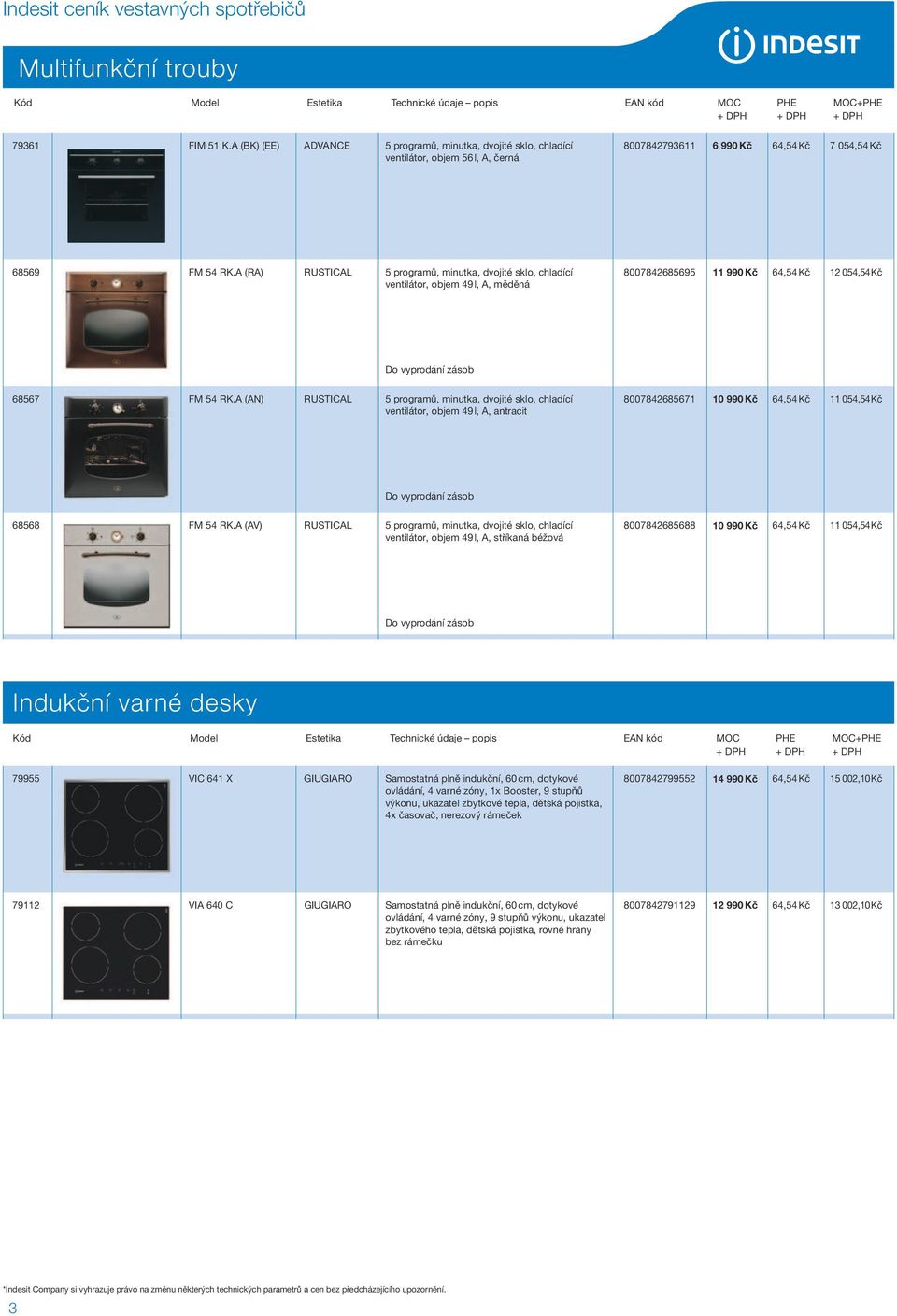 A (AN) RUSTICAL 5 programů, minutka, dvojité sklo, chladící ventilátor, objem 49 l, A, antracit 8007842685671 10 990 Kč 64,54 Kč 11 054,54 Kč Do vyprodání zásob 68568 FM 54 RK.