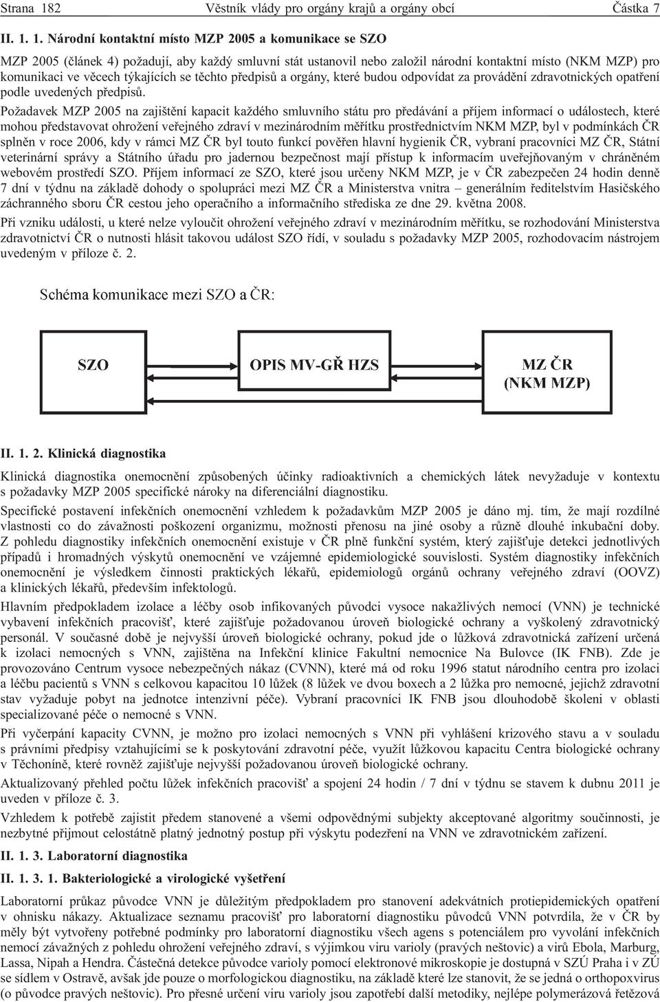 1. Národní kontaktní místo MZP 2005 a komunikace se SZO MZP 2005 (článek 4) požadují, aby každý smluvní stát ustanovil nebo založil národní kontaktní místo (NKM MZP) pro komunikaci ve věcech