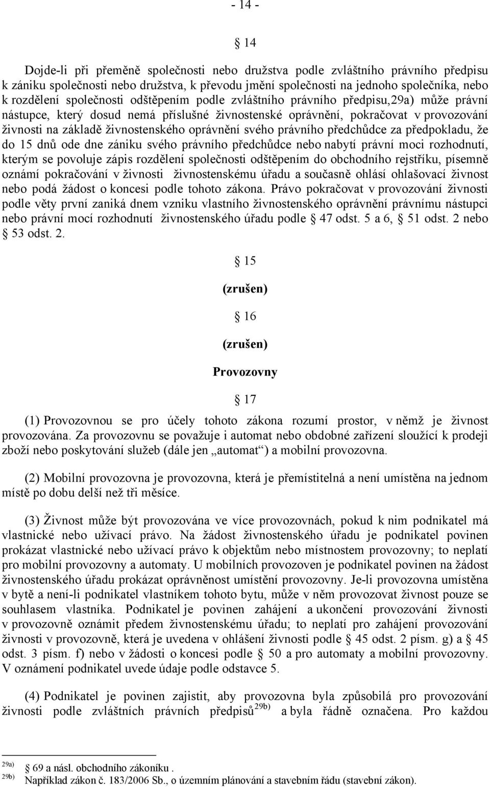 oprávnění svého právního předchůdce za předpokladu, že do 15 dnů ode dne zániku svého právního předchůdce nebo nabytí právní moci rozhodnutí, kterým se povoluje zápis rozdělení společnosti odštěpením