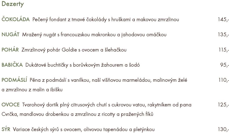 vanilkou, naší višòovou marmeládou, malinovým želé 110,- a zmrzlinou z malin a ibišku OVOCE Tvarohový dortík plný citrusových chutí s cukrovou vatou,