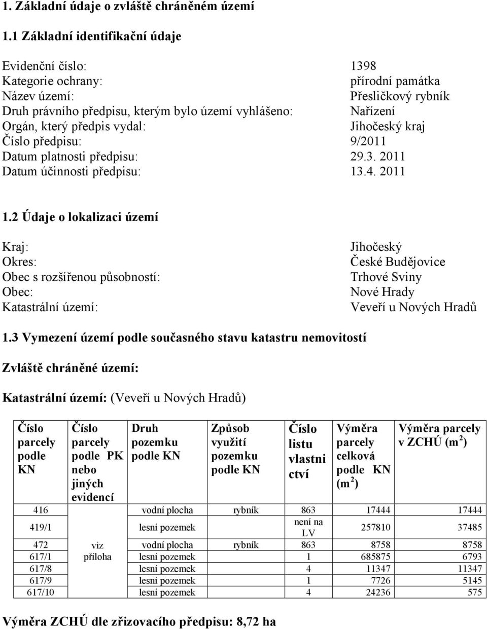 předpis vydal: Jihočeský kraj Číslo předpisu: 9/2011 Datum platnosti předpisu: 29.3. 2011 Datum účinnosti předpisu: 13.4. 2011 1.