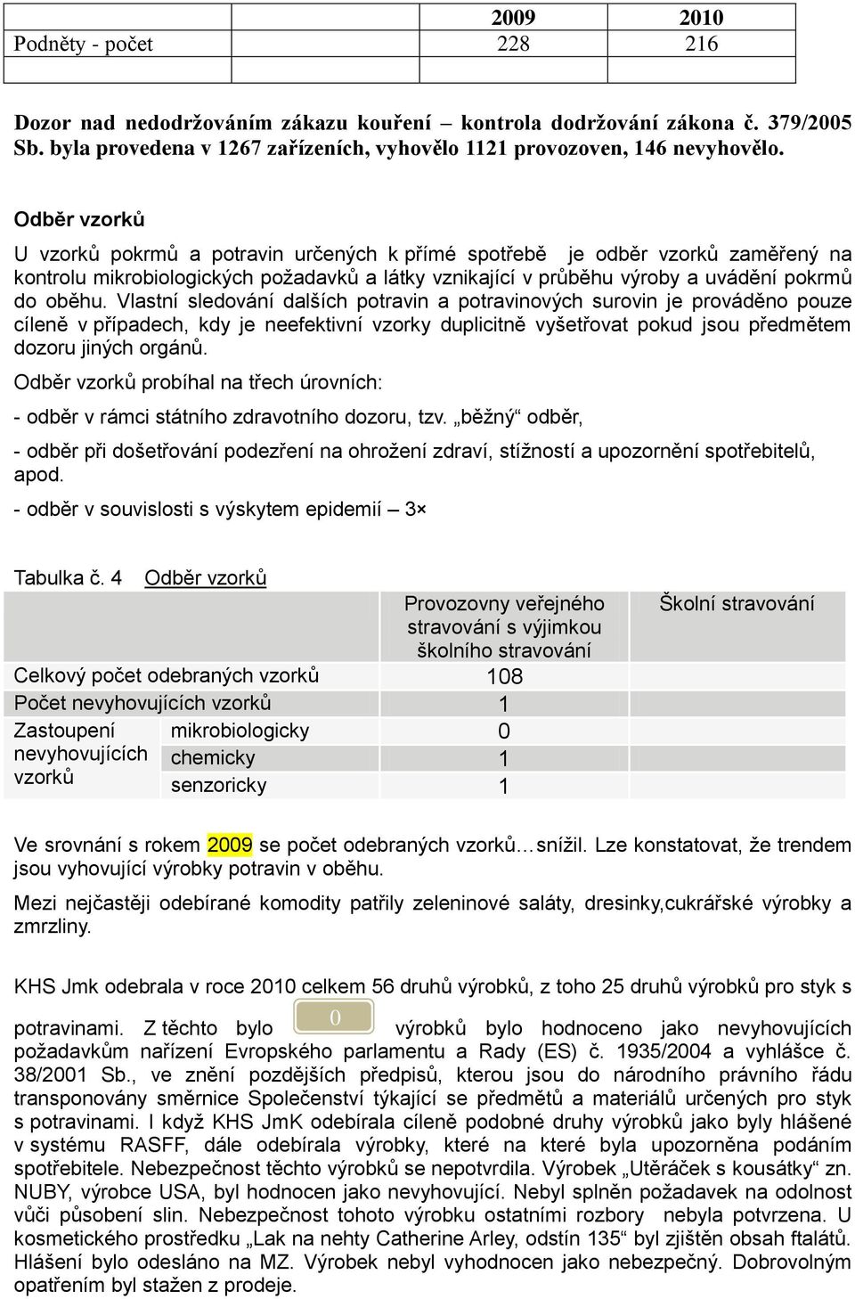 Vlastní sledování dalších potravin a potravinových surovin je prováděno pouze cíleně v případech, kdy je neefektivní vzorky duplicitně vyšetřovat pokud jsou předmětem dozoru jiných orgánů.