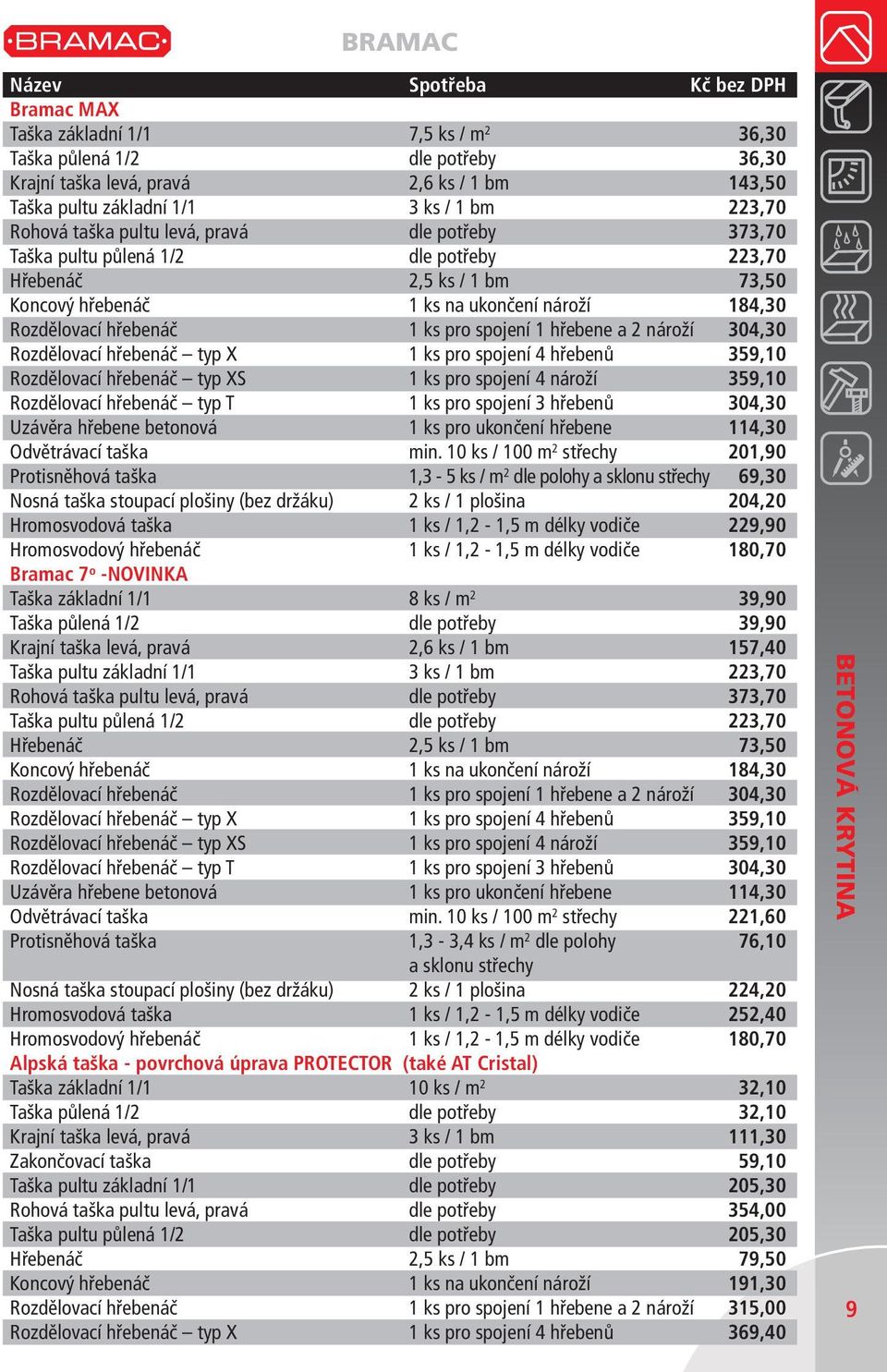 ks pro spojení 1 hřebene a 2 nároží 304,30 Rozdělovací hřebenáč typ X 1 ks pro spojení 4 hřebenů 359,10 Rozdělovací hřebenáč typ XS 1 ks pro spojení 4 nároží 359,10 Rozdělovací hřebenáč typ T 1 ks