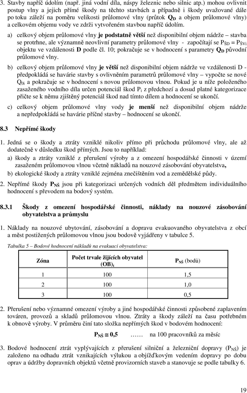 objemu vody ve zdrži vytvořeném stavbou napříč údolím.