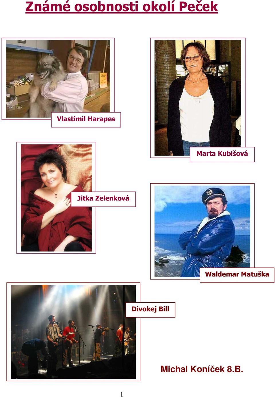 Kubišová Jitka Zelenková