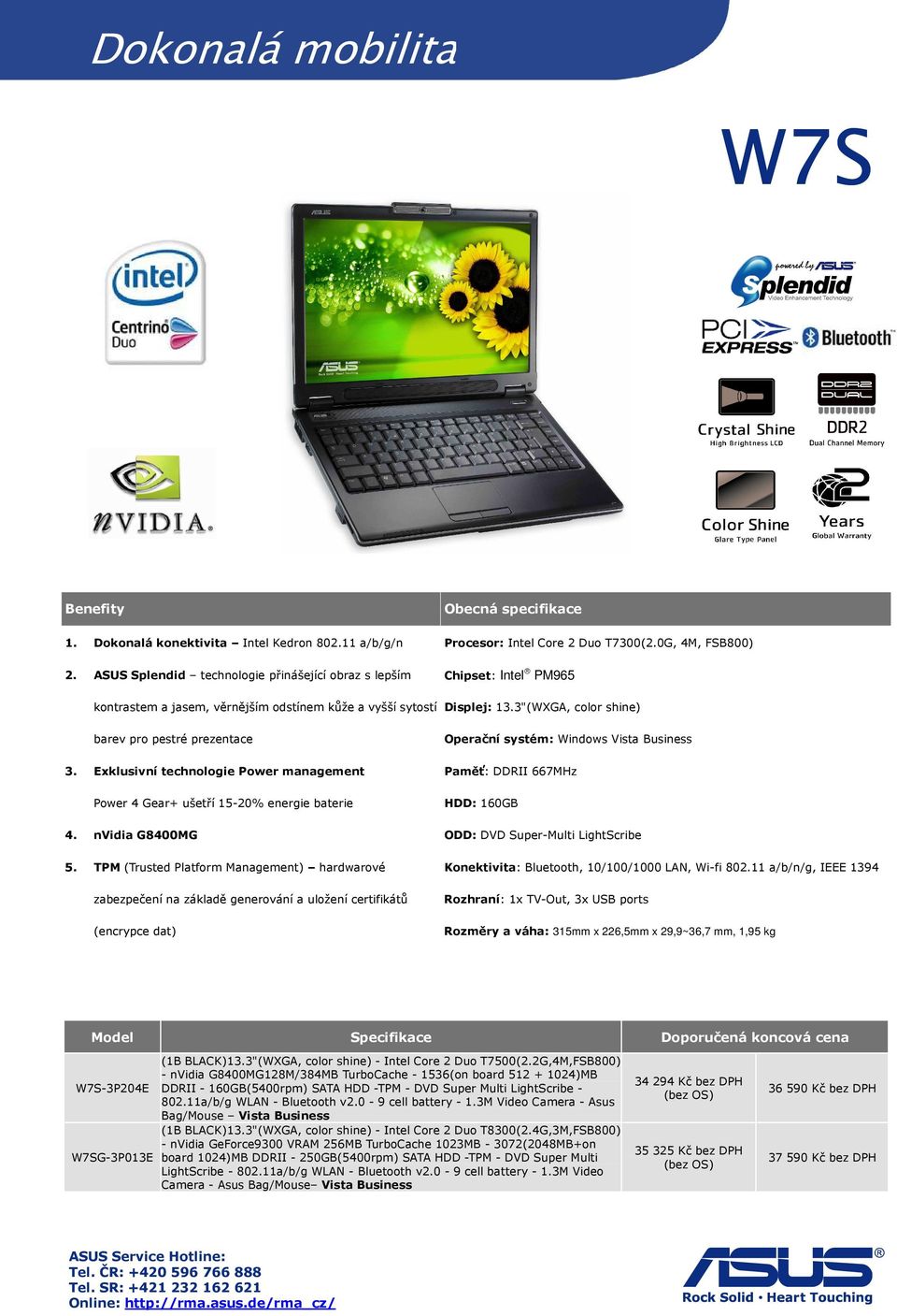 nvidia G8400MG 5. TPM (Trusted Platform Management) hardwarové zabezpečení na základě generování a uložení certifikátů (encrypce dat) Procesor: Intel Core 2 Duo T7300(2.