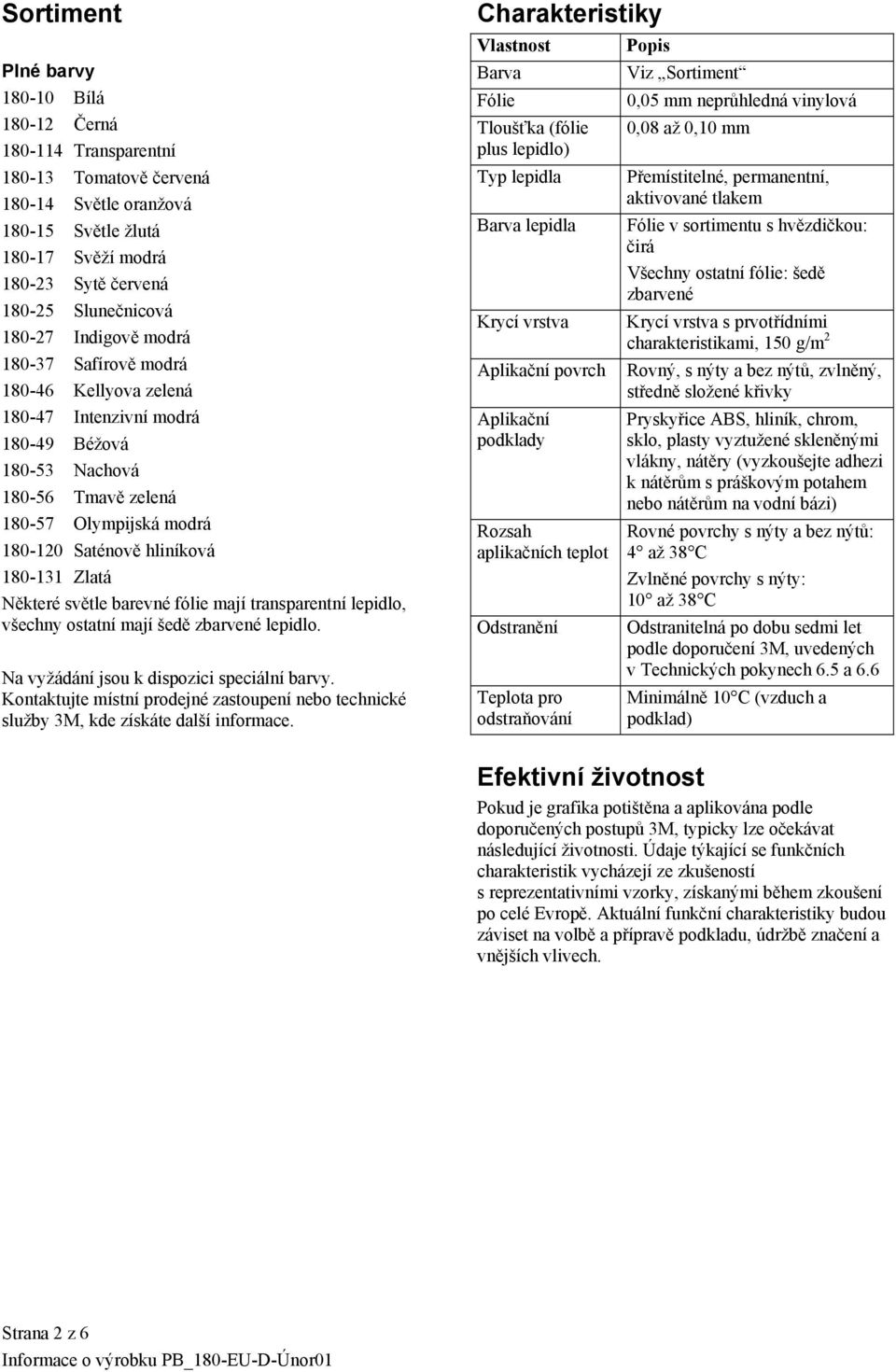 Zlatá Některé světle barevné fólie mají transparentní lepidlo, všechny ostatní mají šedě zbarvené lepidlo. Na vyžádání jsou k dispozici speciální barvy.