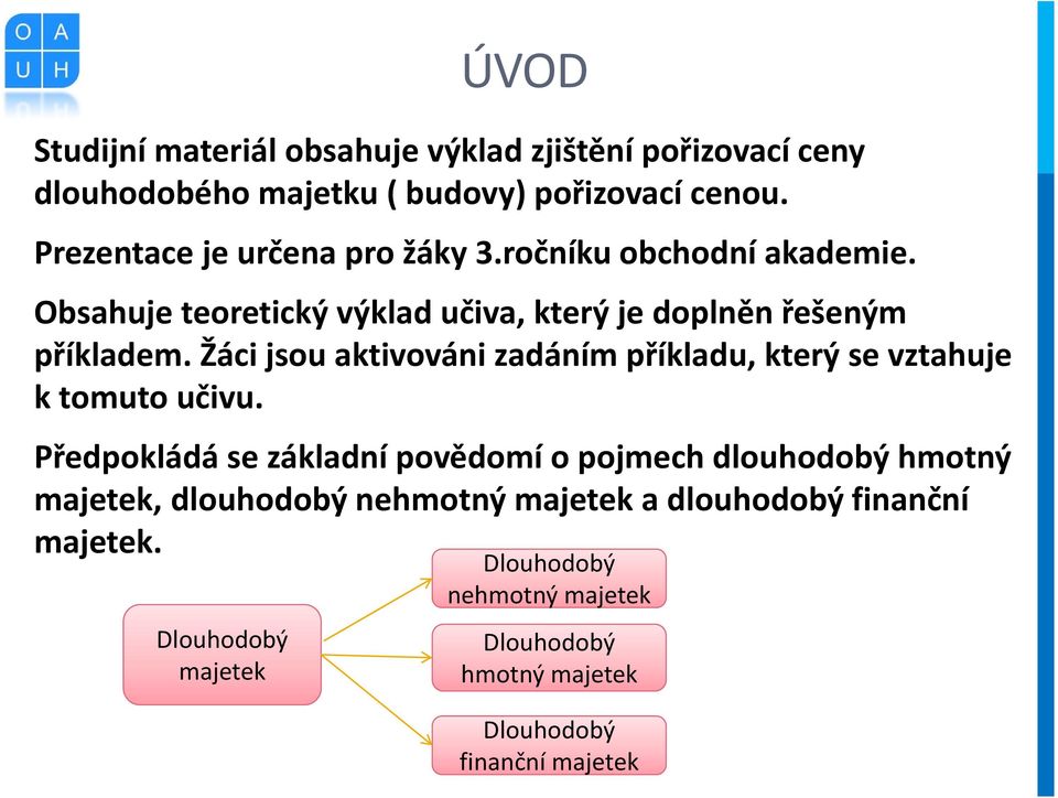 Obsahuje teoretický výklad učiva, který je doplněn řešeným příkladem.