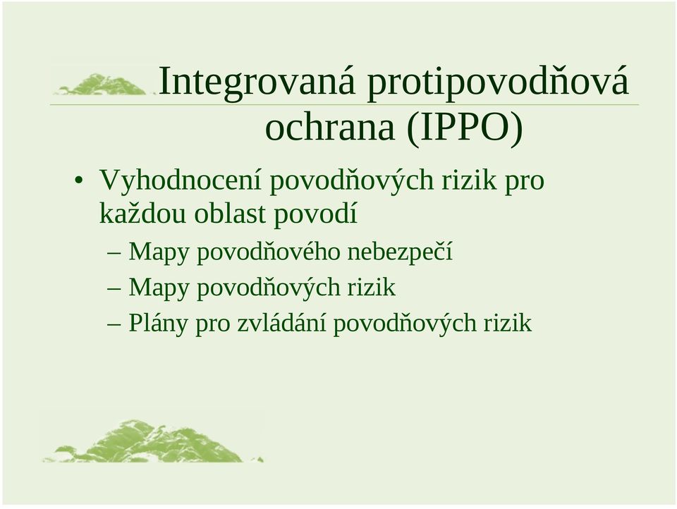 oblast povodí Mapy povodňového nebezpečí Mapy