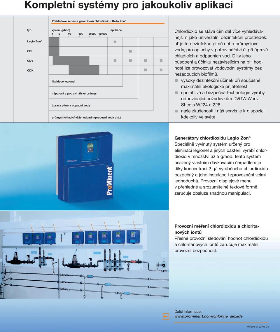 ) Chlordioxid se stává čím dál více vyhledávanějším jako univerzální dezinfekční prostředek: ať je to dezinfekce pitné nebo průmyslové vody, pro oplachy v potravinářství či při úpravě chladících a