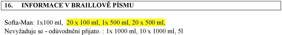 500 ml, 20 x 500 ml, Nevyžaduje se -