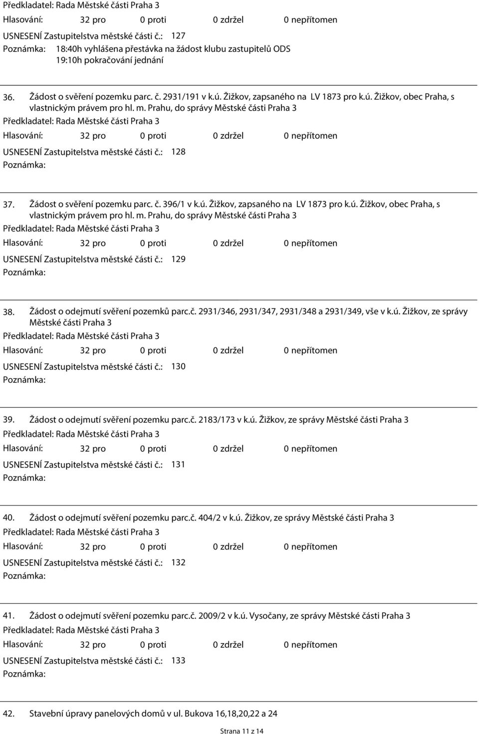 m. Prahu, do správy Městské části Praha 3 : 128 37. Žádost o svěření pozemku parc. č. 396/1 v k.ú. Žižkov, zapsaného na LV 1873 pro k.ú. Žižkov, obec Praha, s vlastnickým právem pro hl. m.