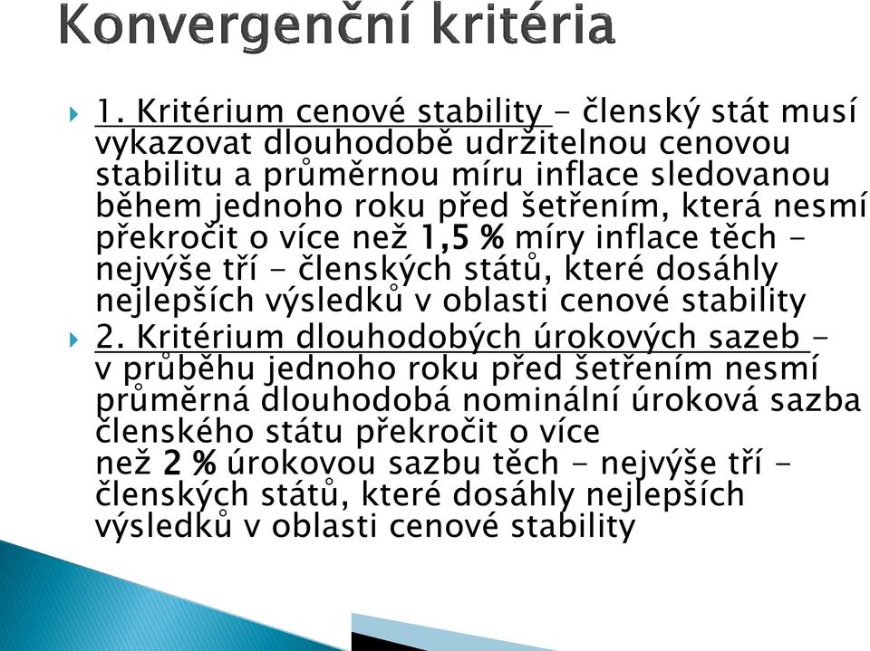 oblasti cenové stability 2.