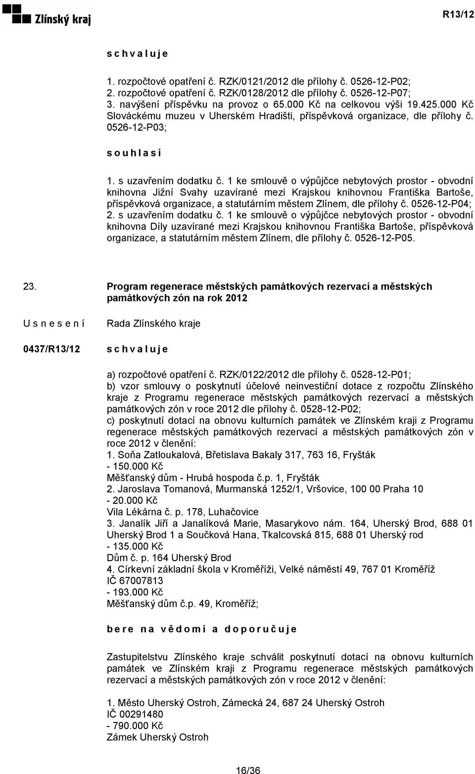 1 ke smlouvě o výpůjčce nebytových prostor - obvodní knihovna Jižní Svahy uzavírané mezi Krajskou knihovnou Františka Bartoše, příspěvková organizace, a statutárním městem Zlínem, dle přílohy č.