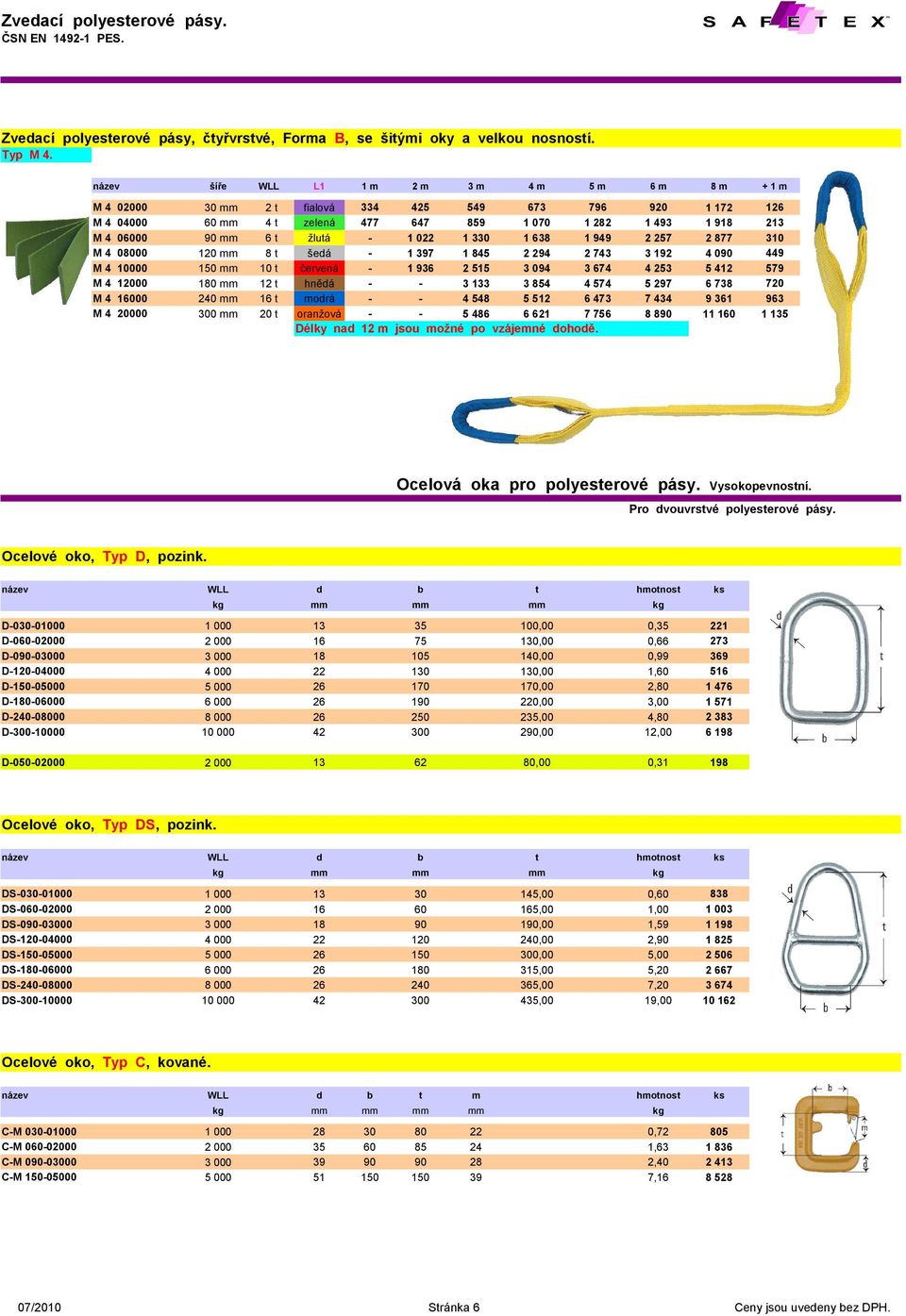 t žlutá - 1 022 1 330 1 638 1 949 2 257 2 877 310 M 4 08000 120 mm 8 t šedá - 1 397 1 845 2 294 2 743 3 192 4 090 449 M 4 10000 150 mm 10 t červená - 1 936 2 515 3 094 3 674 4 253 5 412 579 M 4 12000