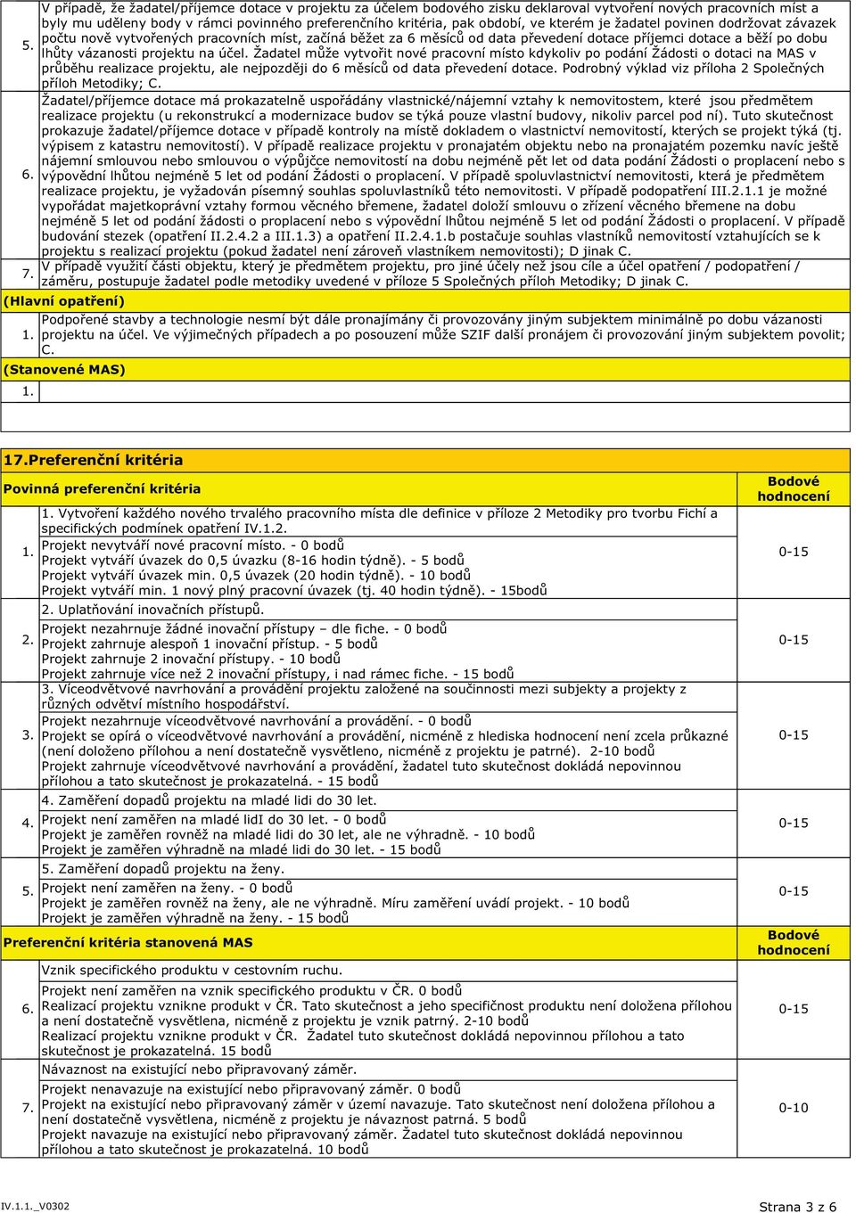 projektu na účel. Žadatel může vytvořit nové pracovní místo kdykoliv po podání Žádosti o dotaci na MAS v průběhu realizace projektu, ale nejpozději do 6 měsíců od data převedení dotace.