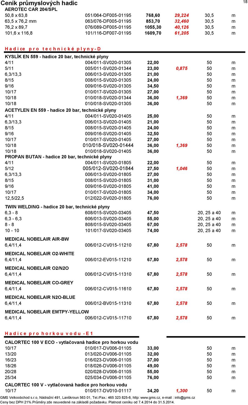 23,00 0,875 50 m 6,3/13,3 006/013-SV020-01305 21,00 50 m 8/15 008/015-SV020-01305 24,00 50 m 9/16 009/016-SV020-01305 34,50 50 m 10/17 010/017-SV020-01305 27,00 50 m 10/18 010/018-SV020-01344 36,00