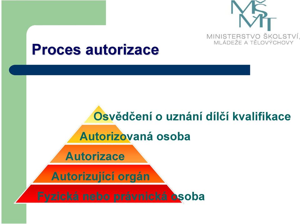 Autorizovaná osoba Autorizace