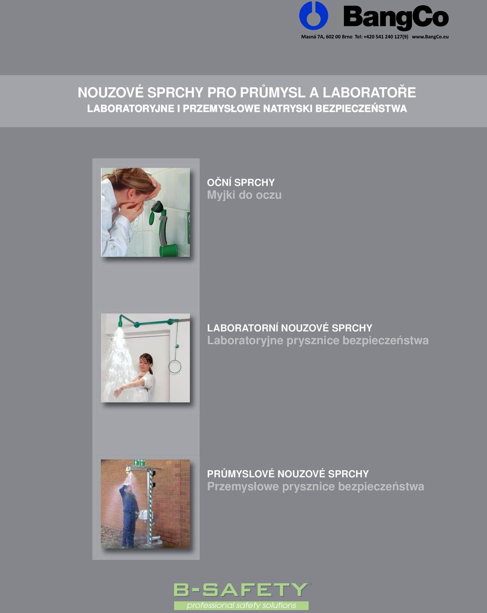 LABORATORNÍ NOUZOVÉ SPRCHY Laboratoryjne prysznice
