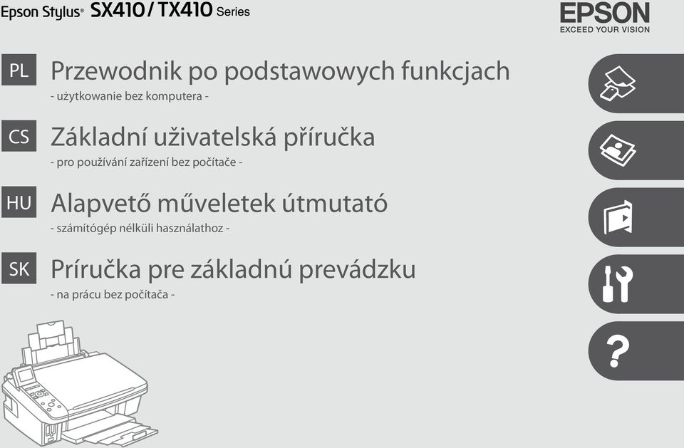 bez počítače - Alapvető műveletek útmutató - számítógép nélküli