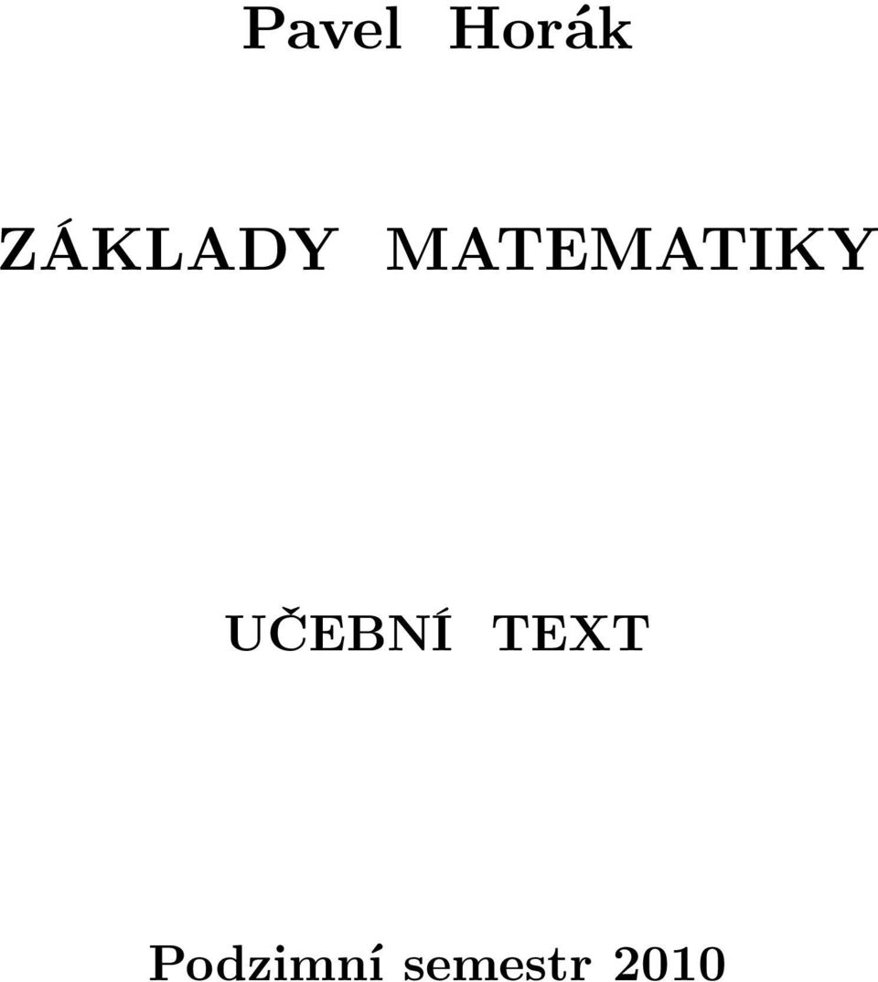 MATEMATIKY