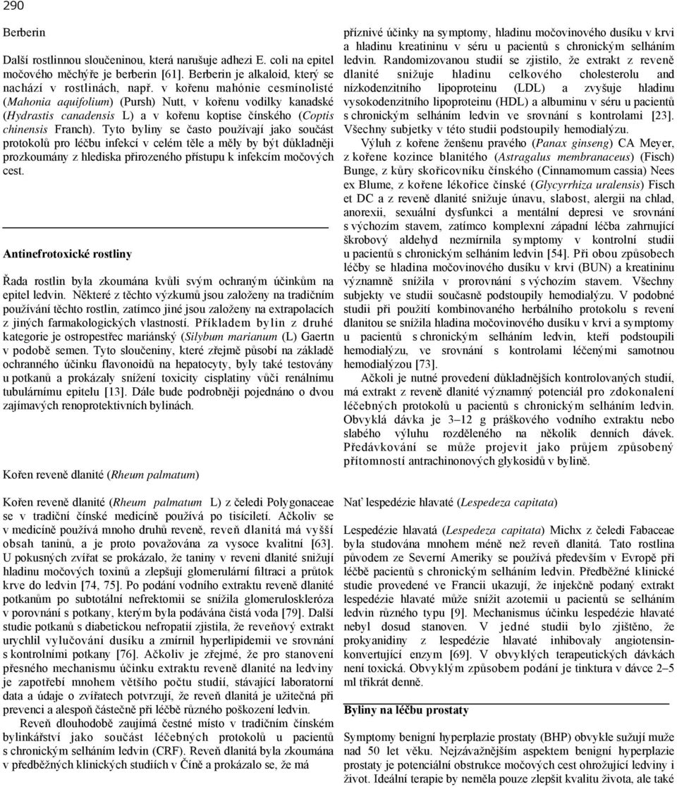 Tyto byliny se často používají jako součást protokolů pro léčbu infekcí v celém těle a měly by být důkladněji prozkoumány z hlediska přirozeného přístupu k infekcím močových cest.