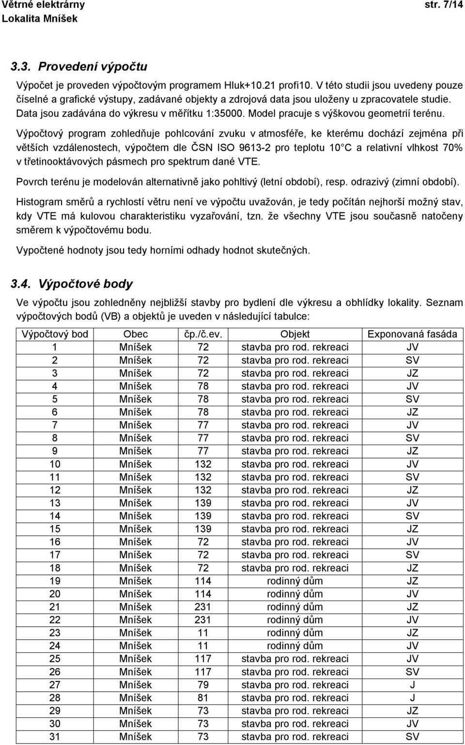 Model pracuje s výškovou geometrií terénu.