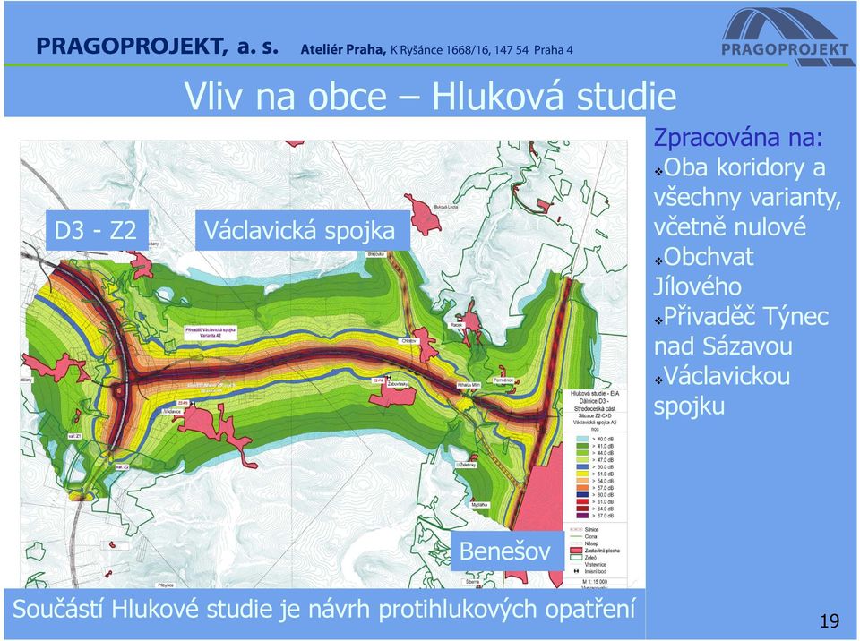 Obchvat Jílového Přivaděč Týnec nad Sázavou Václavickou