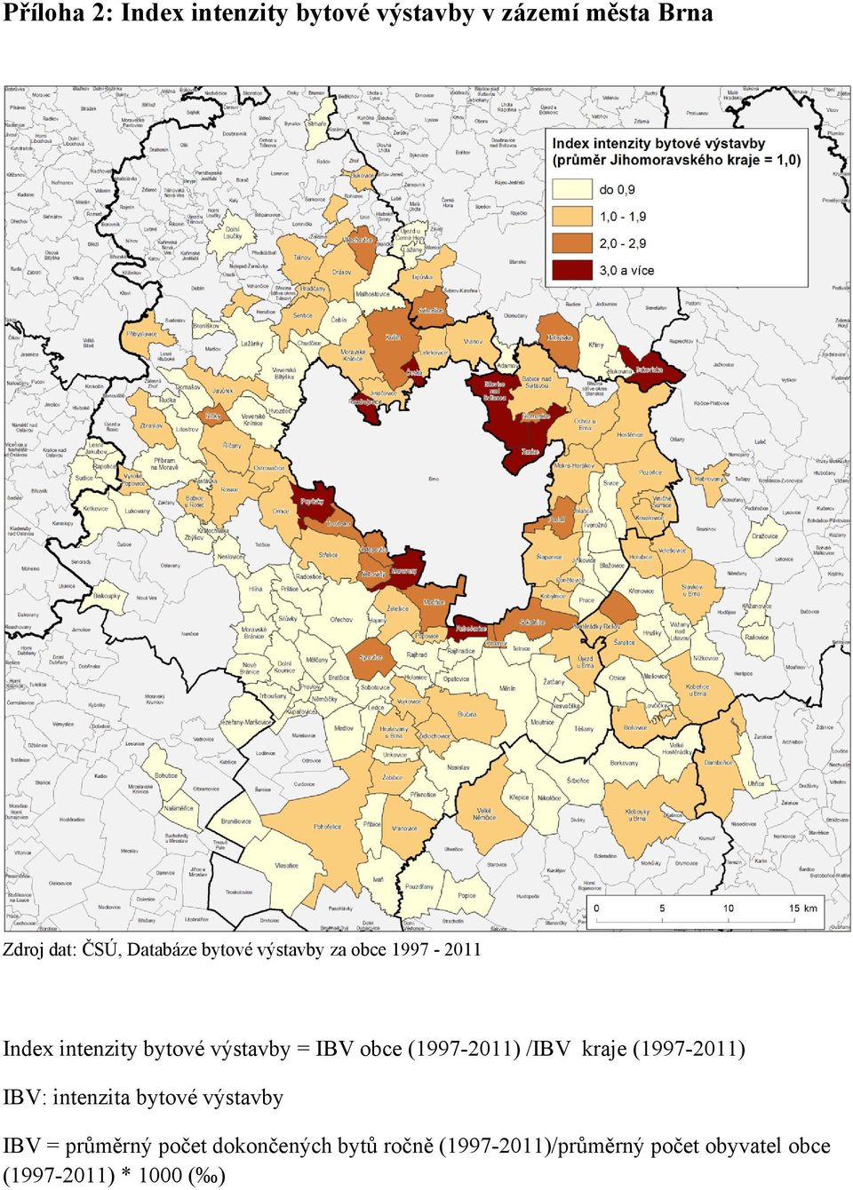 (1997-2011) IBV: intenzita IBV = průměrný počet dokončených bytů