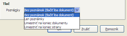 Dialógové okno Tlač má štyri karty, z ktorých môžeme vybrať celý rad možností, ako je opísané v nasledujúcich častiach.