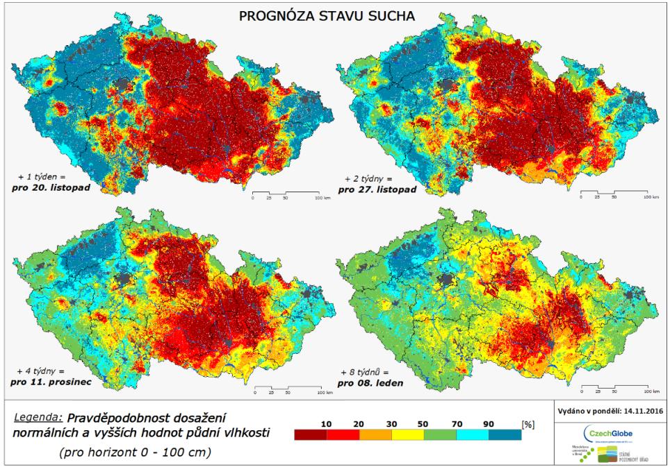 Předpověď sucha: Nově na základě 5-ti modelů