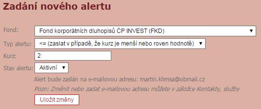 Přes odkazy ve sloupci Aktuální ceny se vám zobrazí graf vývoje hodnoty daného fondu. Hodnoty si můžete zobrazit i v excelovské tabulce. 13.