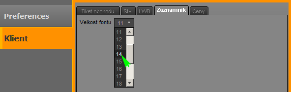 Aplikácia poskytuje aj niekoľko možností na zmeny parametrov v nastaveniach. Po kliknutí na tzv.