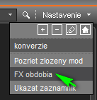 Kotácie pre vybraný menový pár (s valutou SPOT) sa zobrazia v tzv. zloženom mode, napr. nasledovne: Pre zmenu nastavenia, napr.