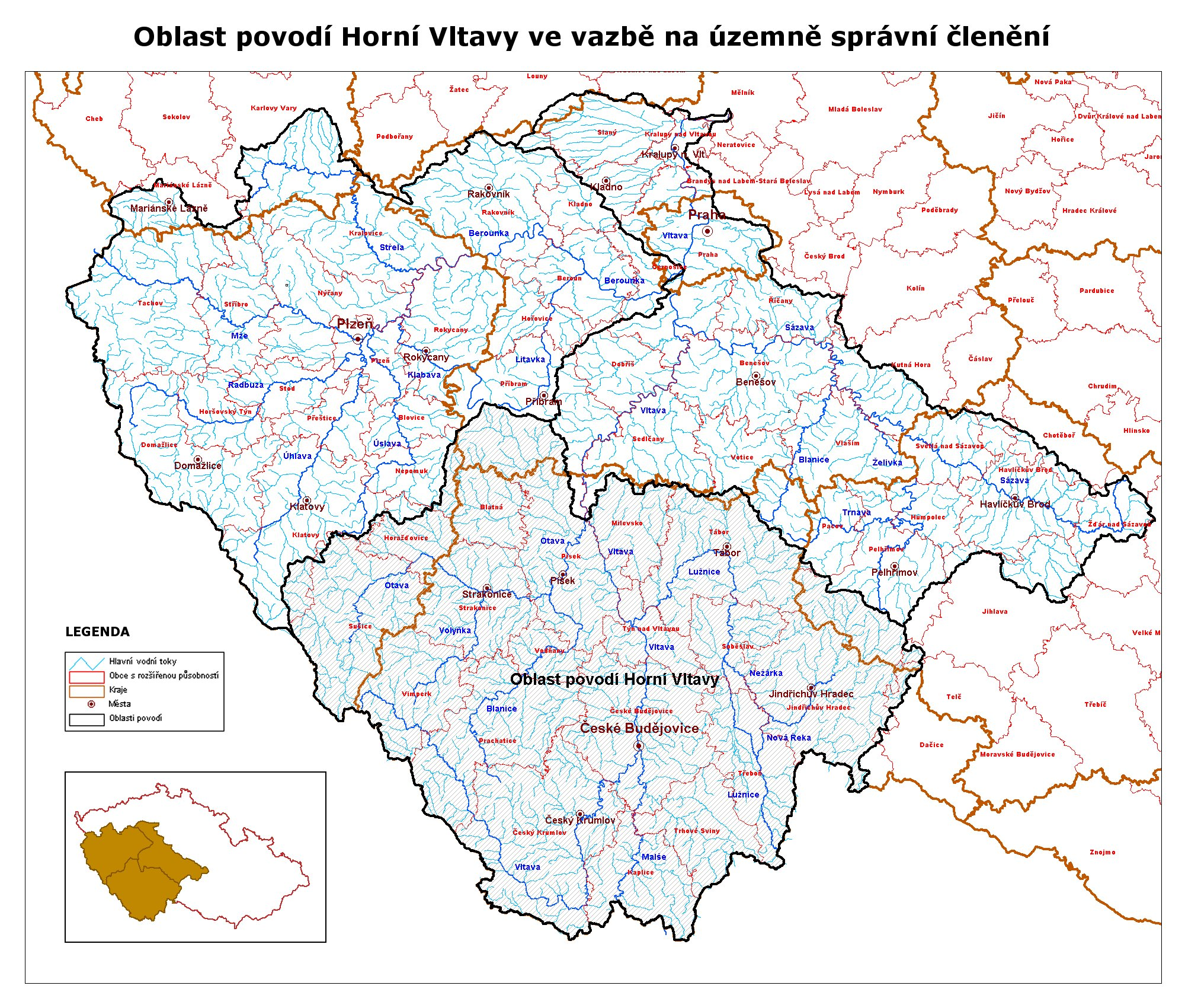 Souhrnná zpráva o povodni v oblasti povodí Horní Vltavy Oblasti povodí Horní