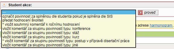 Metodický pokyn pro vyplnění hodnocení ISP za ak. rok 2015/16 a aktualizace ISP pro 2016/2017: návod pro studenty Obr.