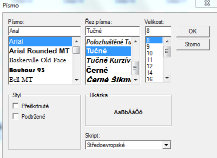 NÁVRHÁŘ STYLŮ SESTAV 6.1.1 Hlavička stránky Po stisknutí funkce Hlavička stránky se v levé části okna Návrhář stylů sestavy zadání nového zobrazí vlastnosti hlavičky stránky.