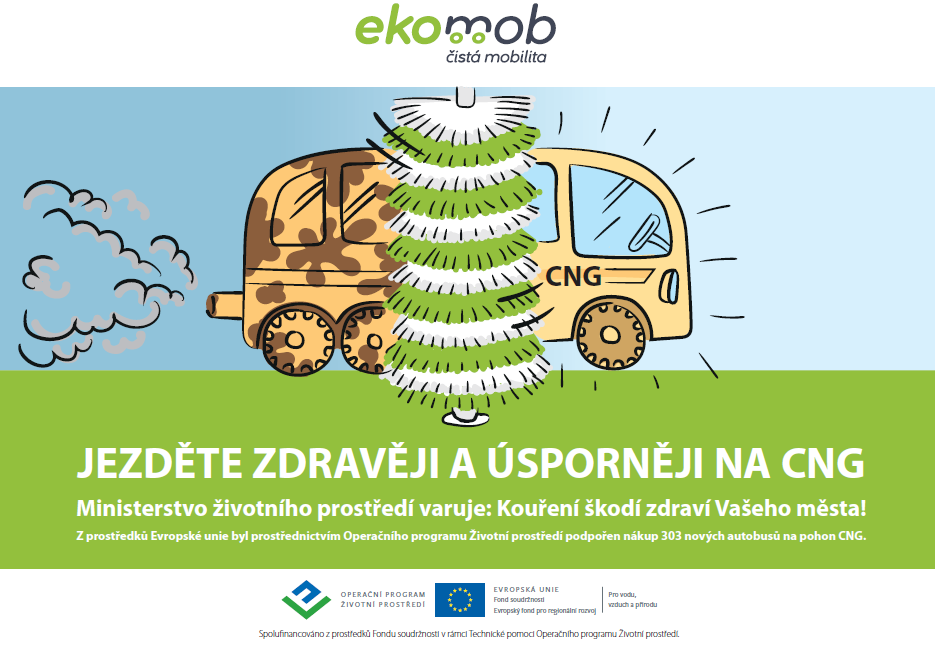 OPŽP 2007-2013 Osvěta CNG Působnost: MSK, Ústecký kraj, aglomerace Brno Cíl: propagace pohonu CNG