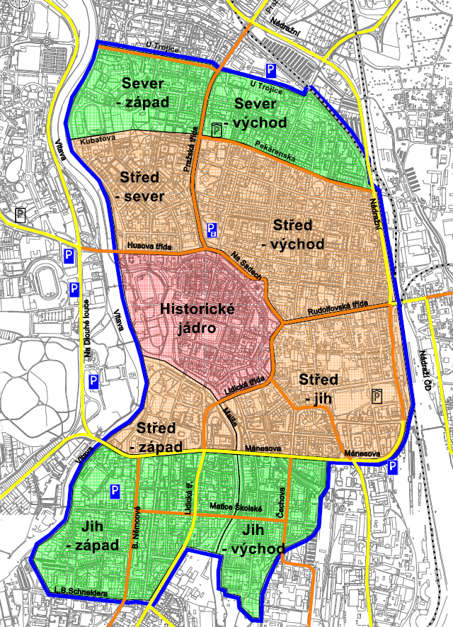 Aktualizace IPOD Při návrhu zón TEMPO 30 bude každá lokalita individuálně posuzována zejména z hlediska úbytku parkovacích míst a průjezdnosti pro cyklisty Například v následujících ulicích vidíme