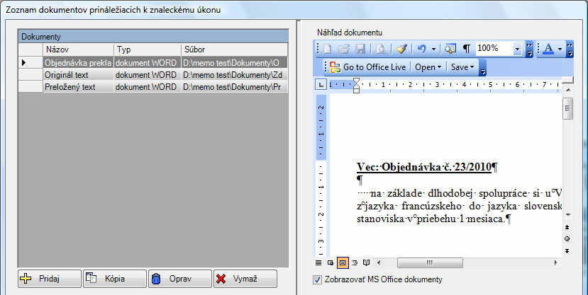 8 ĎALŠIE FUNKCIE PROGRAMU MEMO 79 8.4 PREPOJENIE S PROGRAMOM HYPO V programe HYPO si môžete v záložke Spolupráca s MEMO nastaviť spoluprácu programu HYPO s programom MEMO.