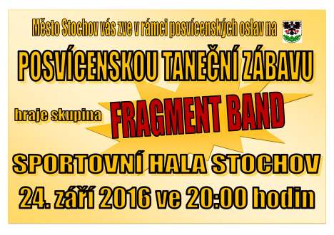 INFORMAČNÍ MĚSÍČNÍK ROČNÍK XXXIX/2016 8/2016 zdarma Nejdůležitější body: > Z kanceláře starostky > Z kanceláře místostarosty > Sportovní areály města Stochova > Letní mezinárodní výměna mládeže