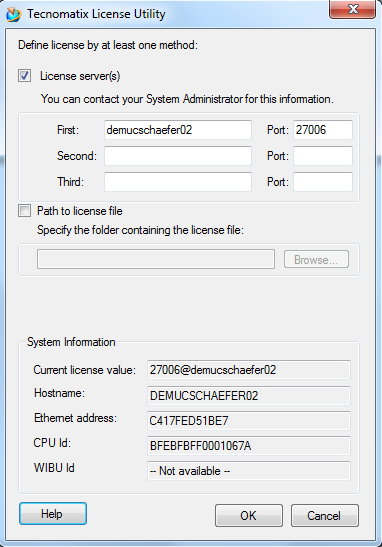 Tecnomatix License Utility The Tecnomatix License Utility Možnost definovat mix