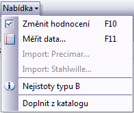 Pod tlačítkem metodiky je v tomto případě možné zobrazit přílohy k tomuto kalibračnímu postupu, jestliže jsou ovšem v použitém katalogu kalibračních kroků přiřazeny viz Katalog kalibračních kroků.