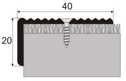 Kovové profily / SCHODOVÉ Schodová hrana 40 x 20 mm - ( nevrtaná ) zlatá E00 270 cm 3-33-2700 stříbro E01 270 cm 3-33-2701 šampaň E02 270 cm 3-33-2702 bronz E03 270 cm 3-33-2703 499,0 ELOXOVANÉ