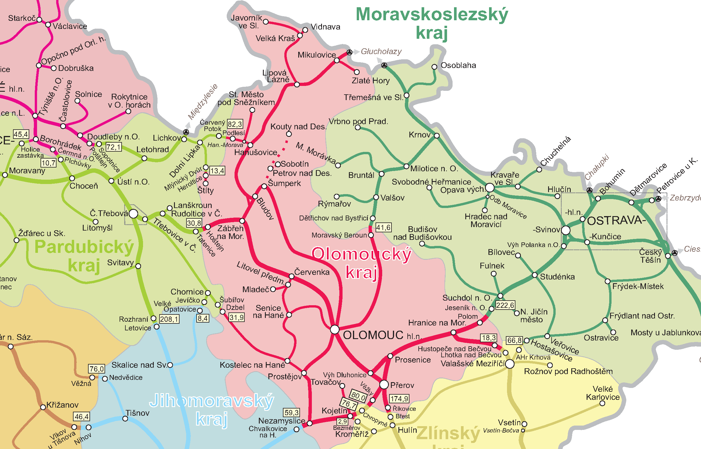 Žst. Prosenice stávající stav Železniční stanice Prosenice se