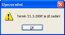 7.3 Krok 3 termíny úkolu V tomto kroku se definují termíny periodického úkolu (musí být definovány minimálně 2). Do seznamu se termíny zadávají dvojitým kliknutím myší na požadovaný datum v kalendáři.