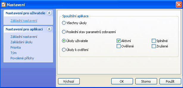 5 Nastavení programu Formulář s nastavením programu je určen pro přizpůsobení chování programu vlastním potřebám. Spouští se z hlavní nabídky programu. 5.