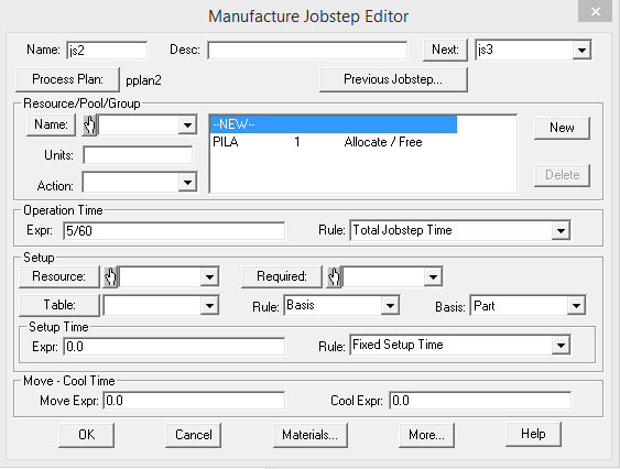 Str. 35 Obr. 22 Dialogové okno Manufacture Jobster Editor 5.14 Výstupy simulačního modelu Z grafu na obr.