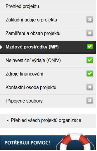 Mzdové prostředky (MP) 1. DPP (funkce, vzdělání, druh a délka činnosti v projektu, finanční požadavky z dotace včetně odvodů na ZP a SP nutno ručně vyplnit!) 3.