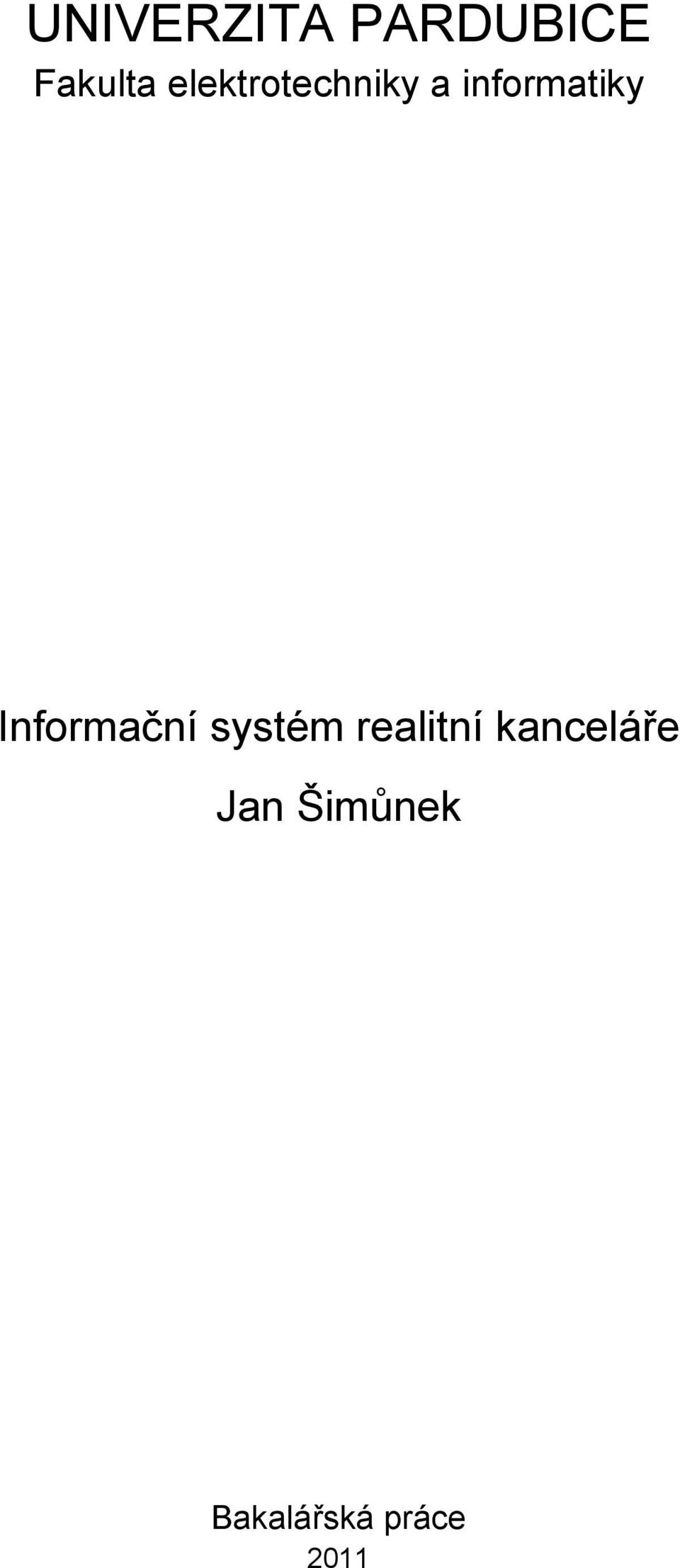 Informační systém realitní